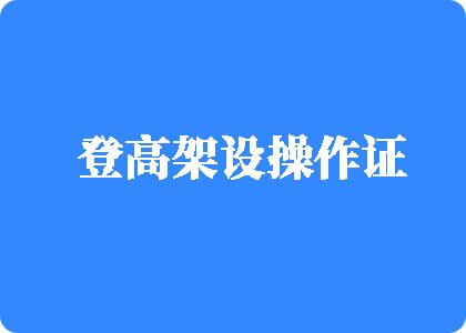 艹屄视频登高架设操作证